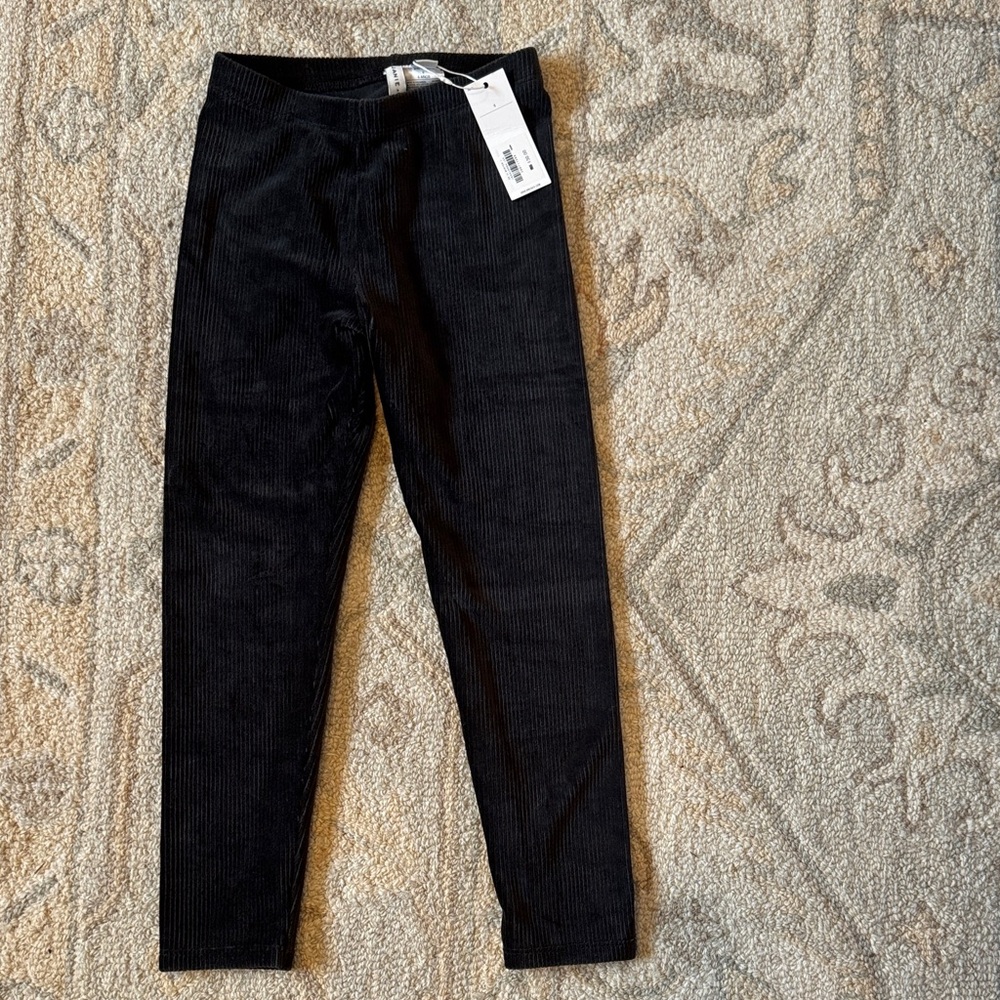 Janie and Jack Black Corduroy Leggies